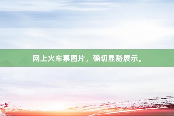 网上火车票图片，确切显豁展示。